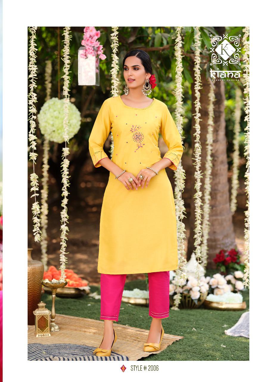 Kiana Fantasy Fancy Ethnic Wear Designer Kurti With Bottom Collection